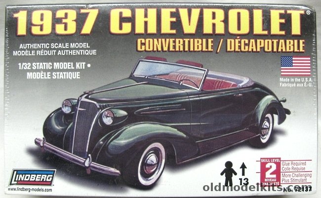 Lindberg 1/32 1937 Chevrolet Convertible - (ex-Pyro), 72137 plastic model kit